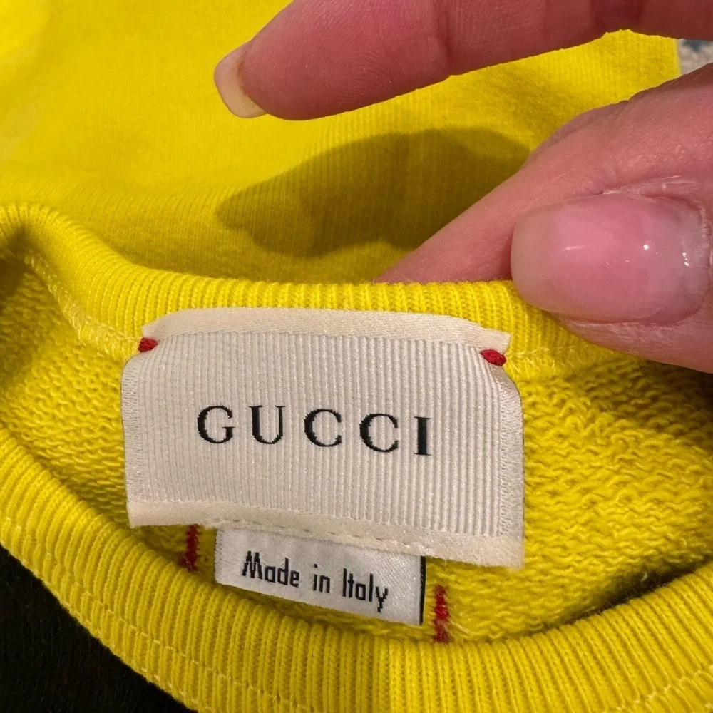 Gucci 18-24 Months Yellow and Black Cat Graphic Shirt